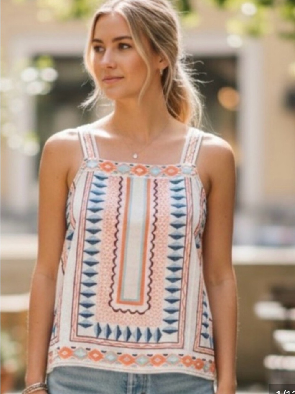 ANTHROPOLOGIE Islander Embroidered Tank